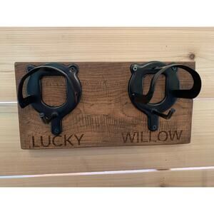 Personalized Horse Bridle Wall Rack - 2 Hooks